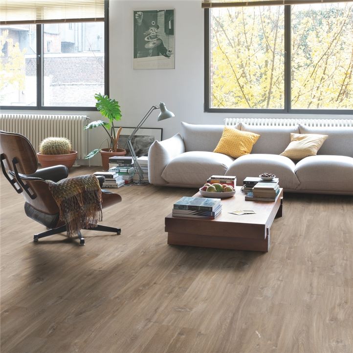 Quick Step LVT (ПВХ) BACL40059 Дуб каньон темно-коричневый пилёный